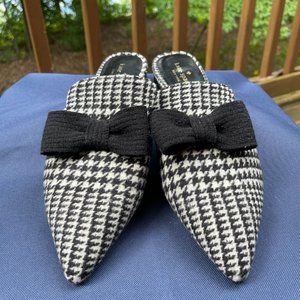Kate Spade Karin Houndstooth Mule with Bow - Size 10